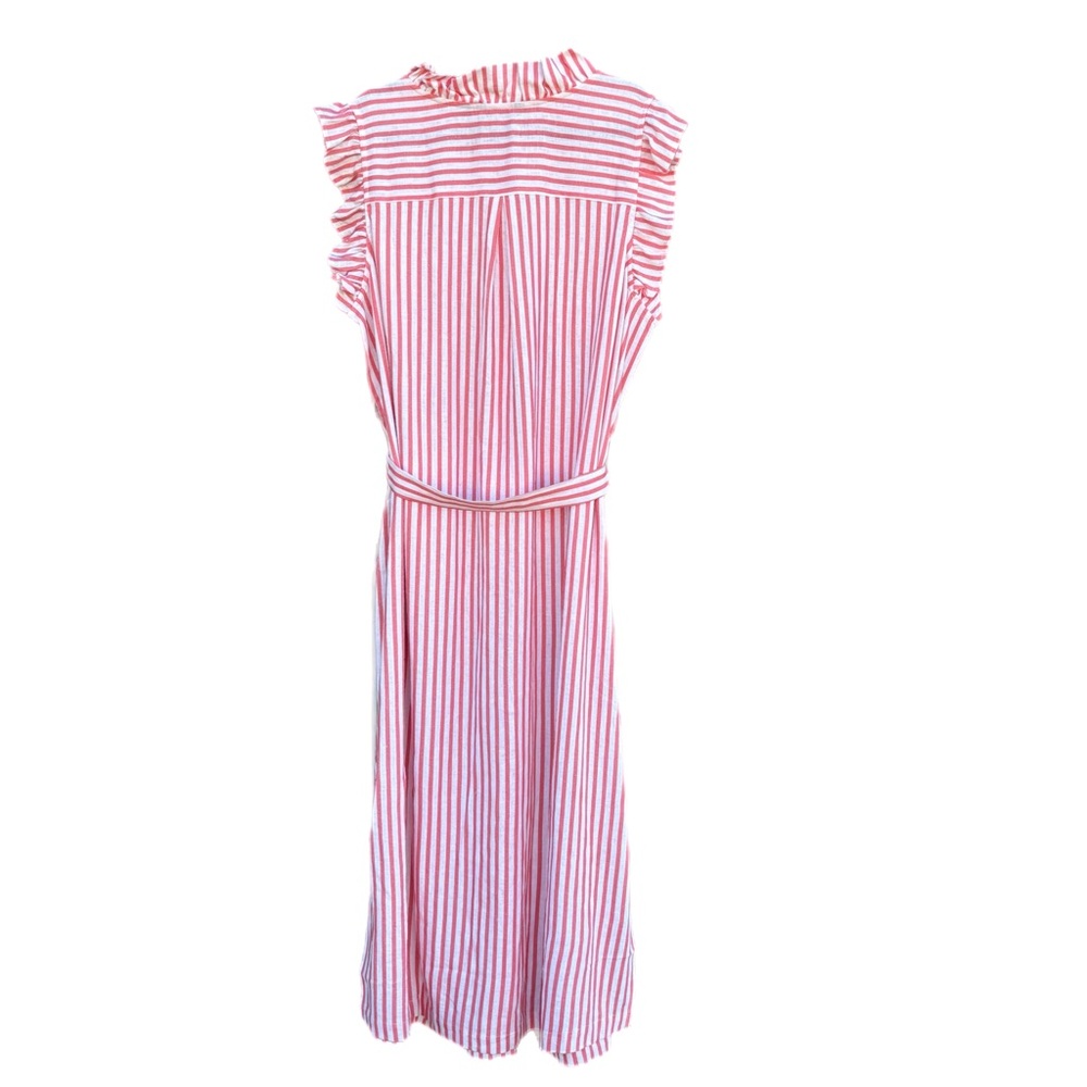 G by Giuliana Pink and White Ruffled Tie Front Sundress